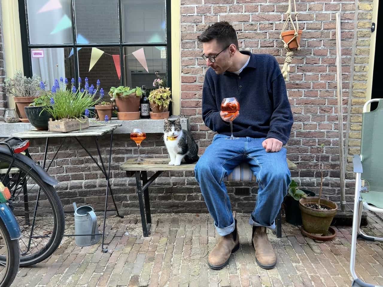 Koen met kat Trui